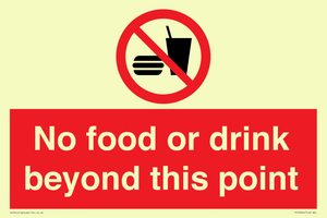 No food or drink beyond this point